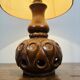 Vintage 70s Table Lamp - Sculpted Ceramic with Shade