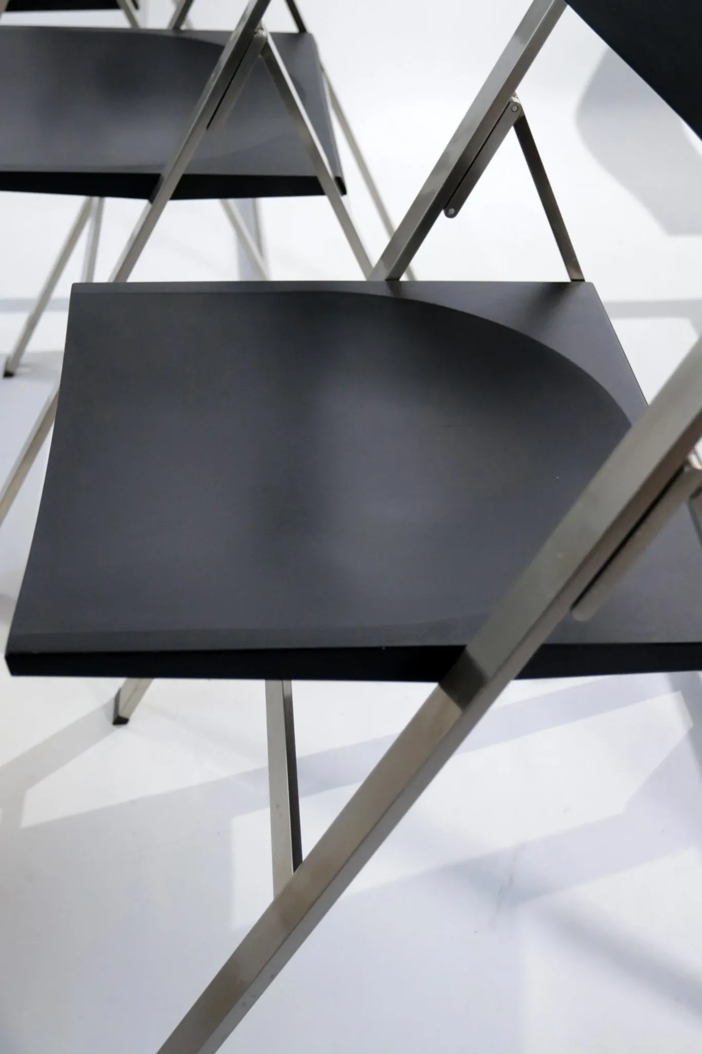 Set of six P08 folding chairs by Justus Kolberg for Tecno, Italy