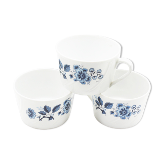 Lot of 3 porcelain cups limoges B-C