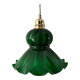 Vintage suspension lamp in marbled green opaline