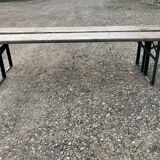 Pair of foldable benches guinguette