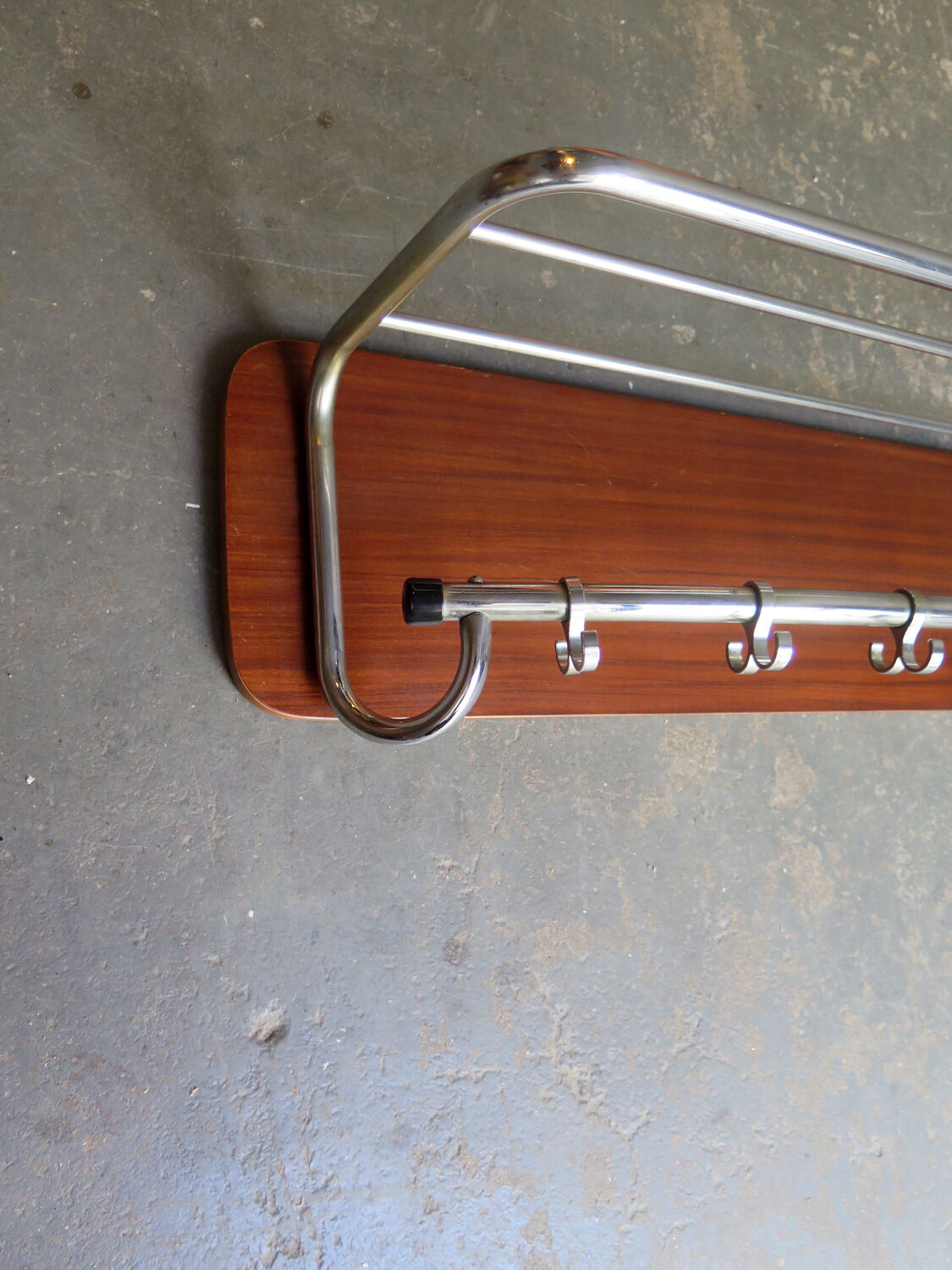 Chrome-plated metal coat rack, 1960s