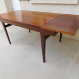 Table en teck scandinave avec rallonges