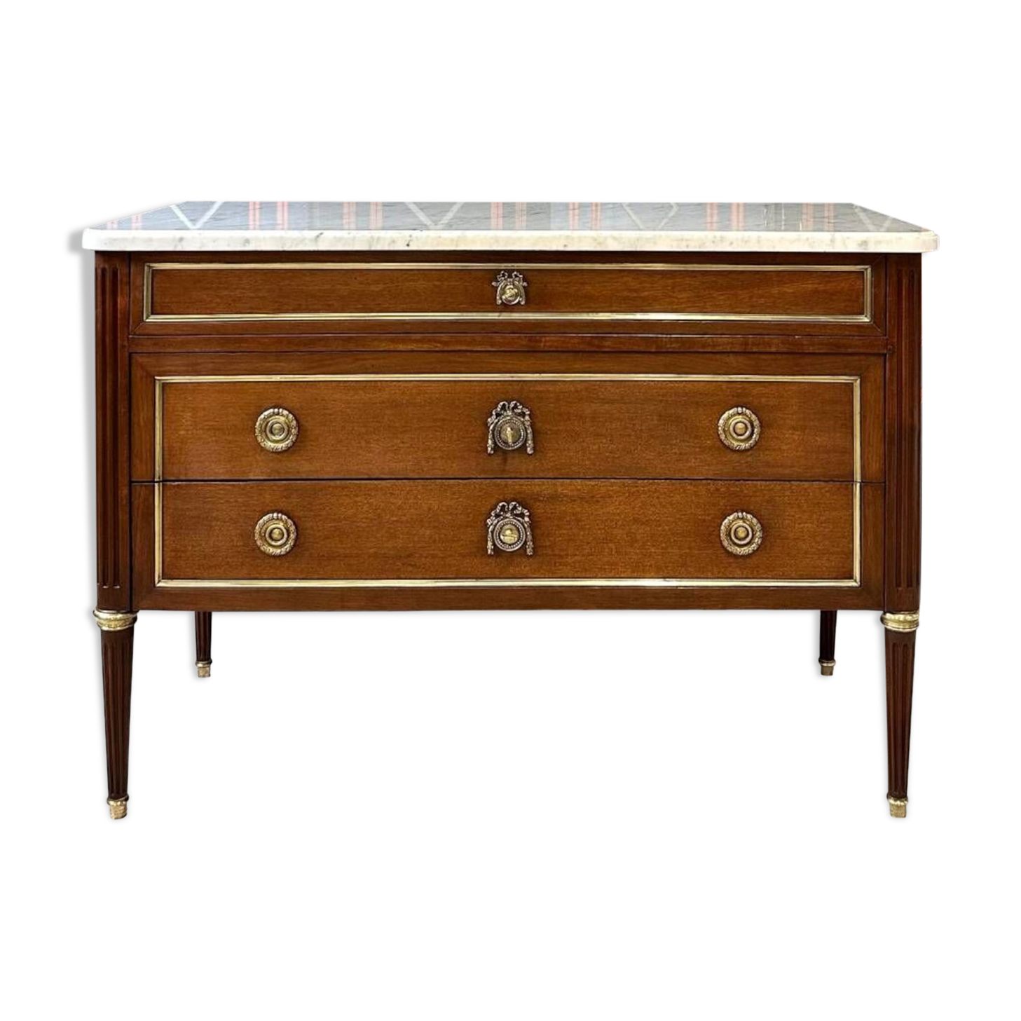 Louis XVI style mahogany chest of drawers