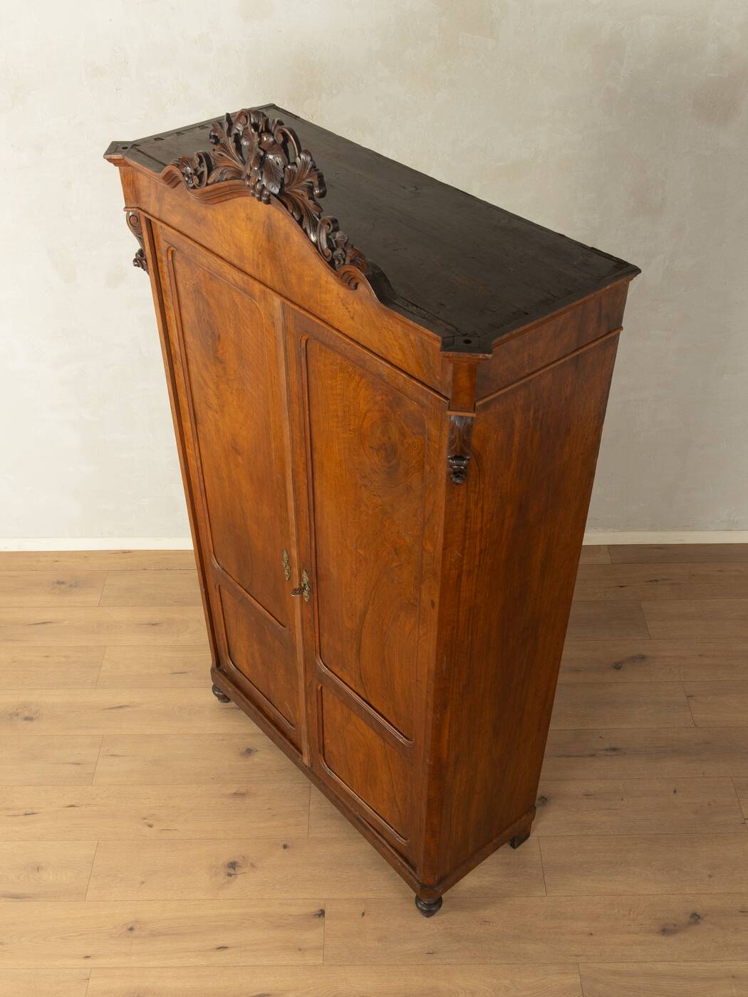 Antique Two-Door Cabinet with Carvings