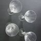Set of 9 crystal flutes with Venus and Bacchus foot, Vannes and Bayel