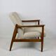 Beige Boucle armchair GFM-64 attributed to Edmund Homa, 1970s