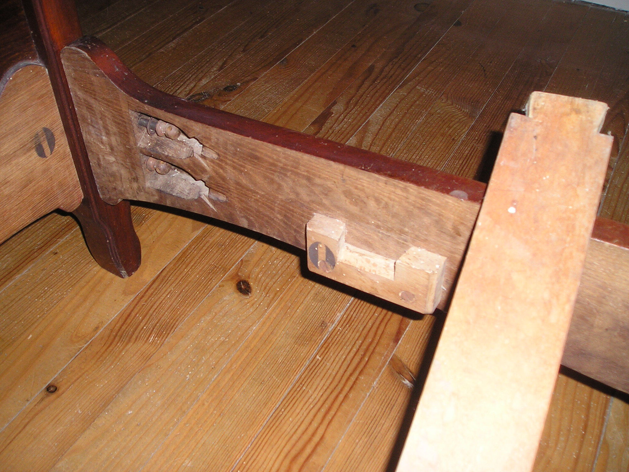 Old mahogany bed wood 190 x 85