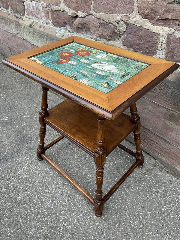 Table d'appoint à thé jugendstil Art Nouveau en bois 1910