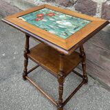 Table d'appoint à thé jugendstil Art Nouveau en bois 1910