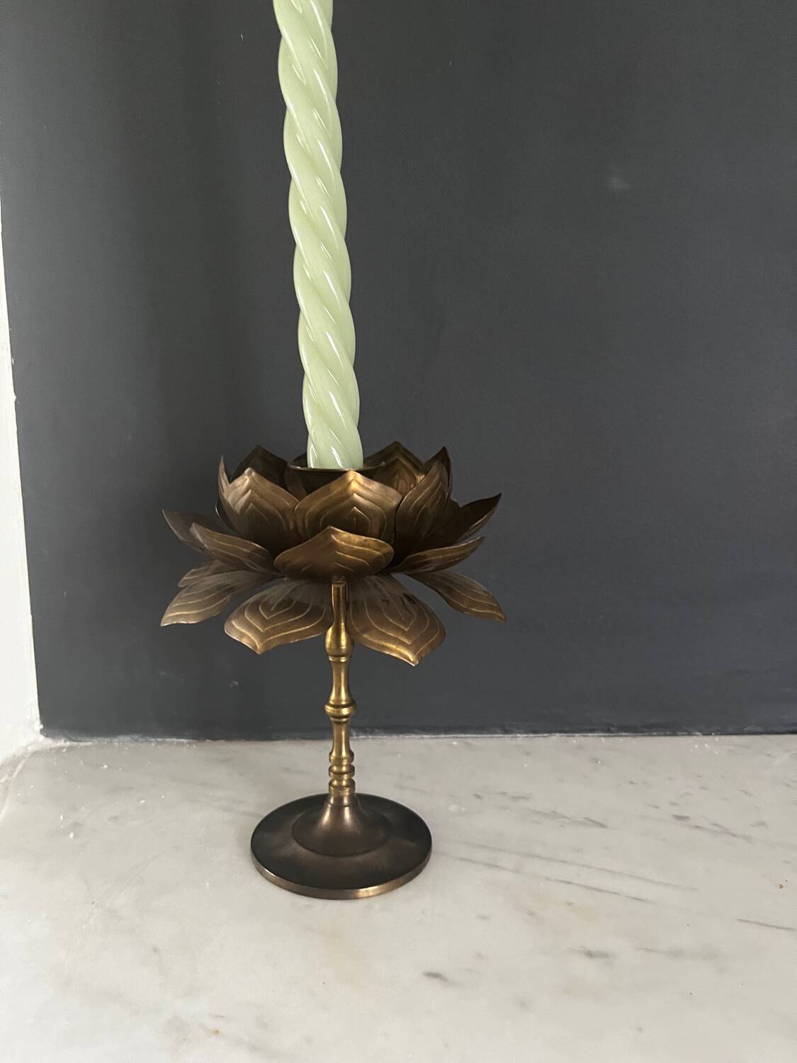 Lotus flower candle holder