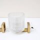 Carl Fagerlund for Orrefors Pair of wall lights in brass and glass Sweden 1960