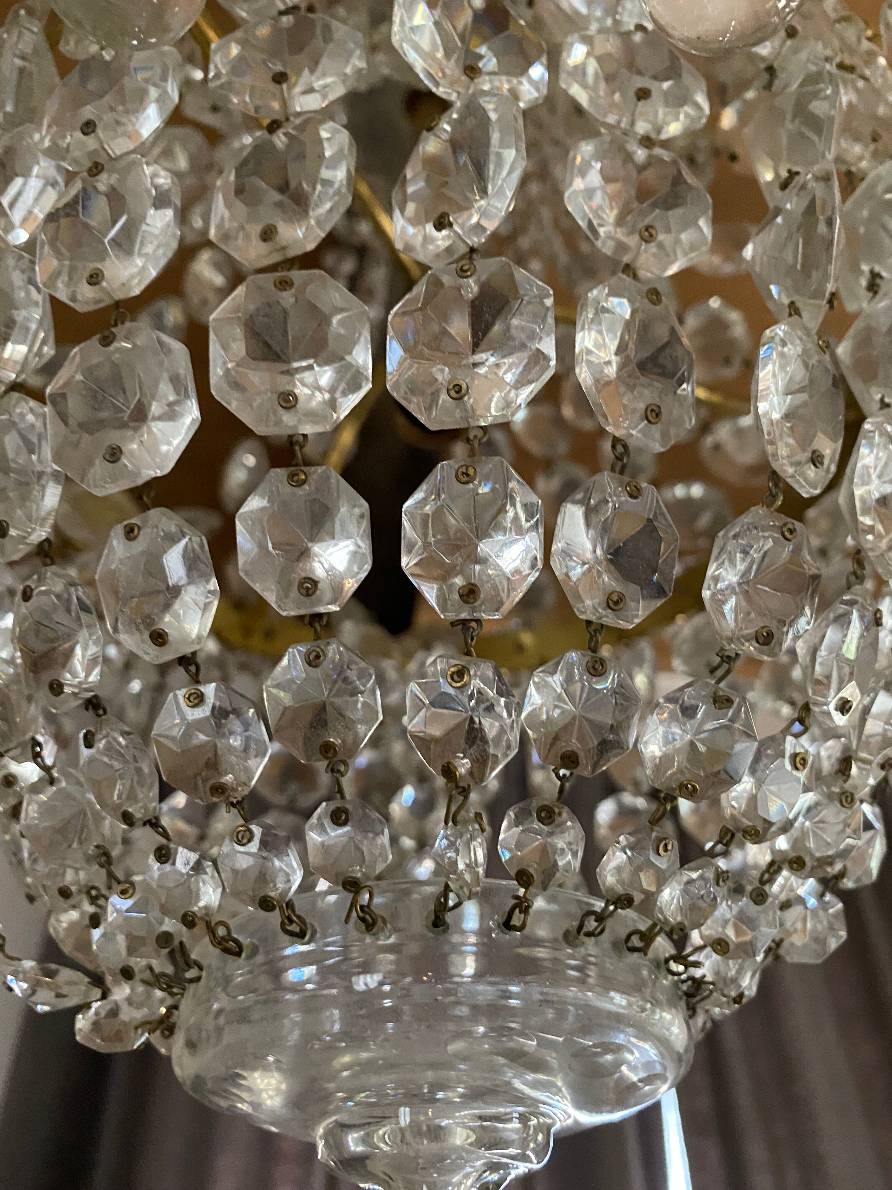 Bohemian crystal hot air balloon chandelier