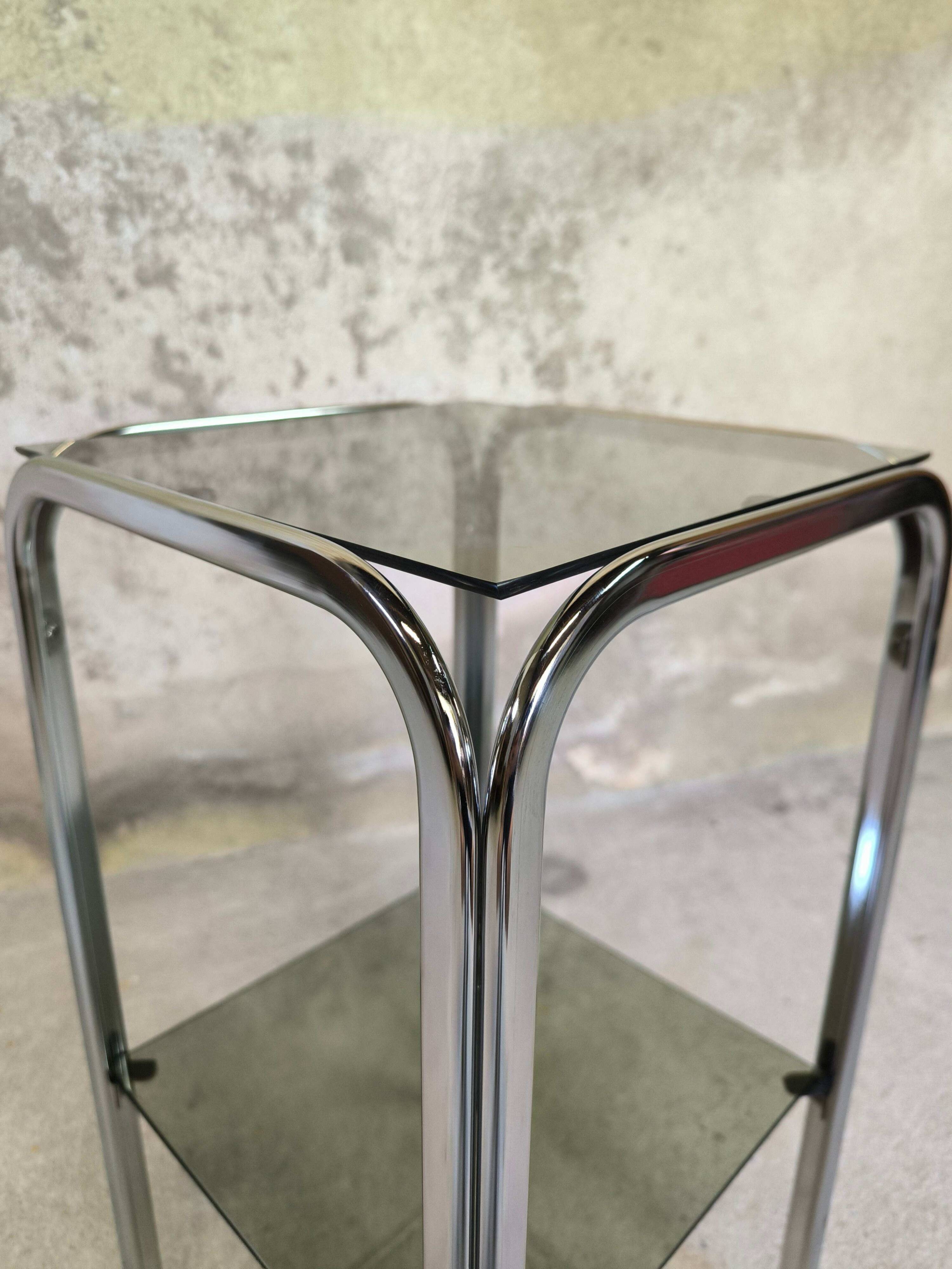 Vintage chrome saddle