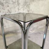 Vintage chrome saddle