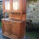 Vintage Parisian buffet with 2 bodies in white poplar wood