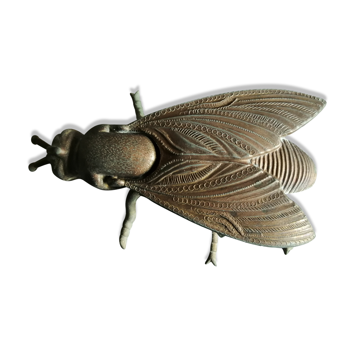 Ashtray brass fly years 70
