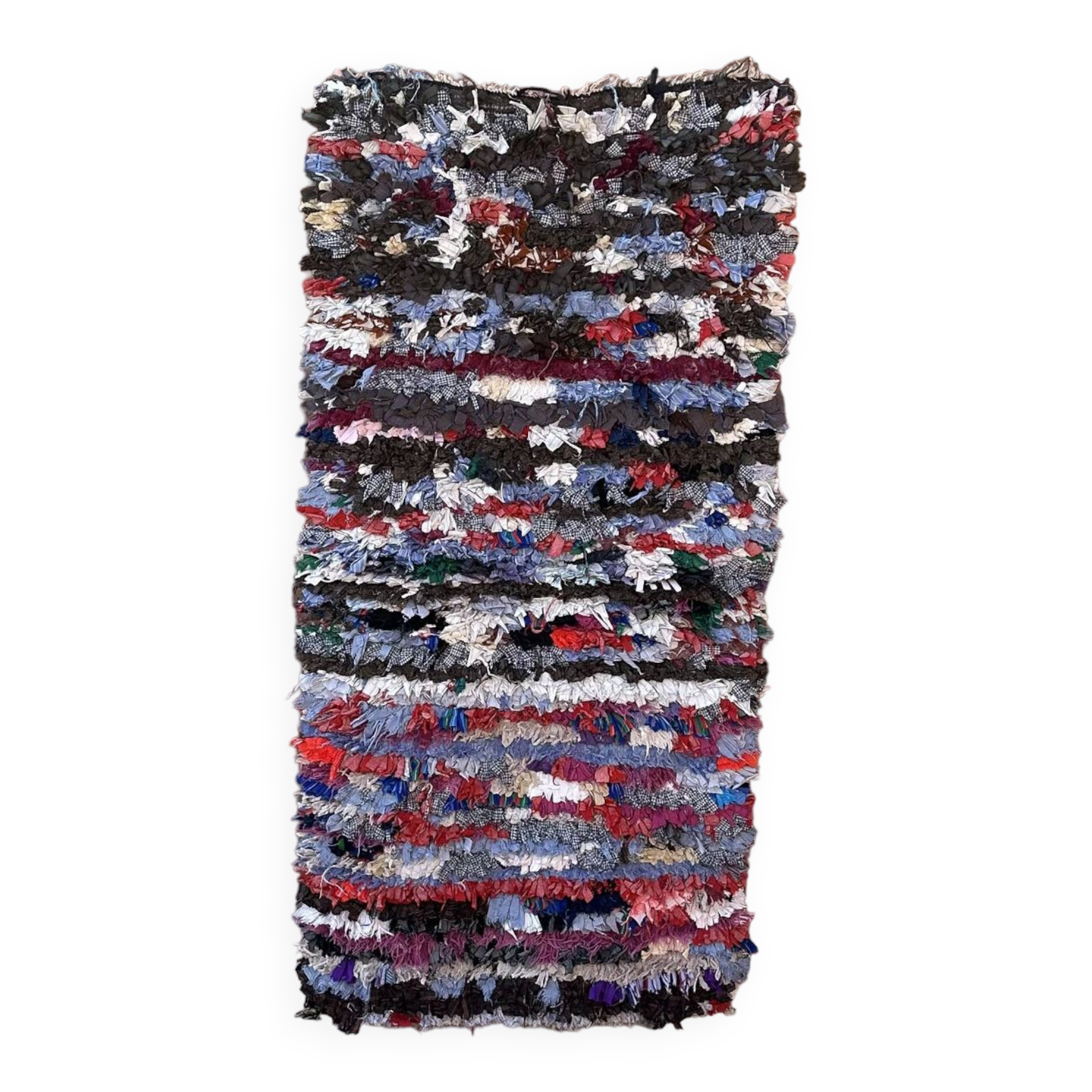 Moroccan carpet boucherouite colored - 75 x 152 cm