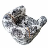Club armchair toile de jouy