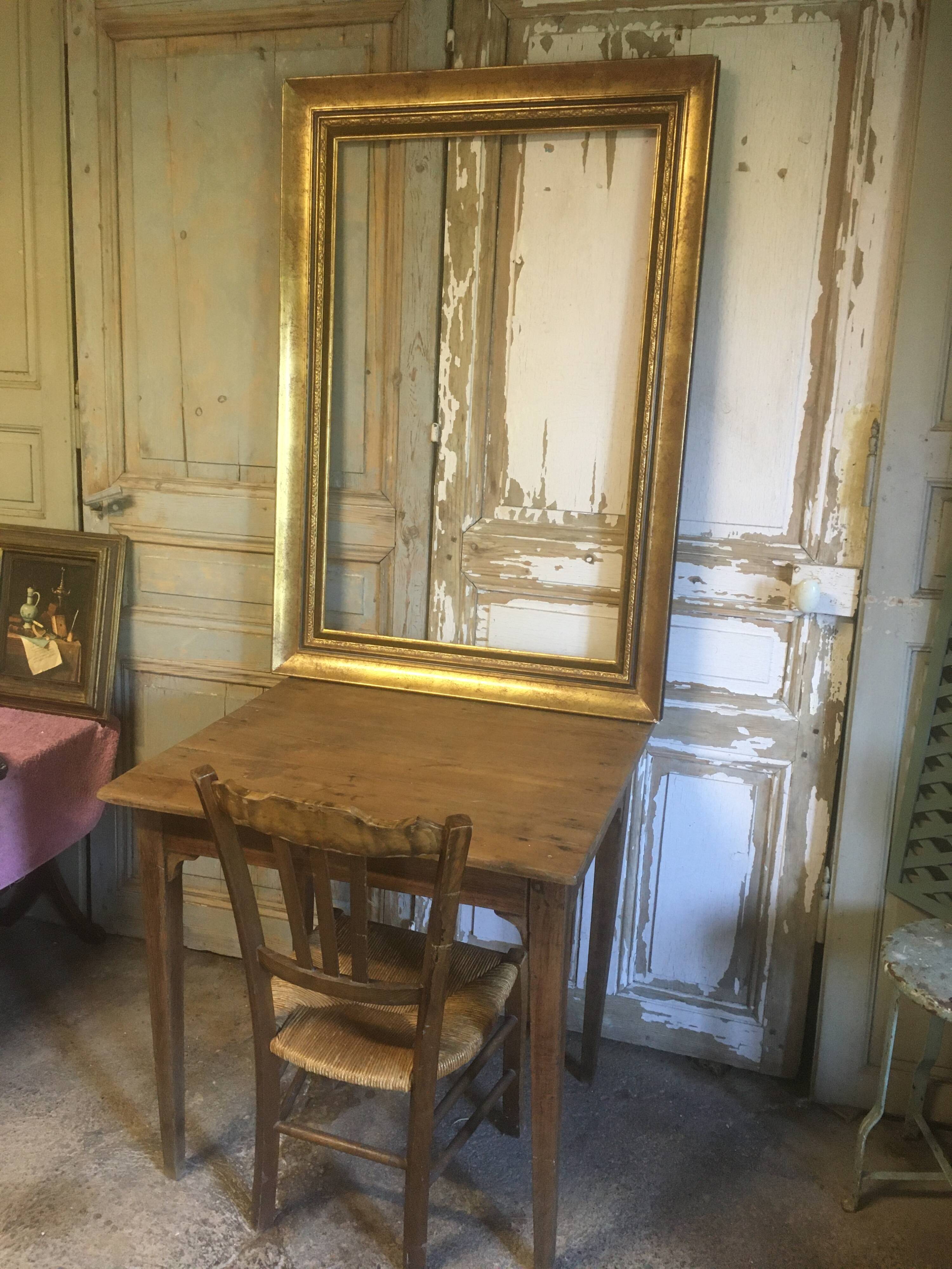 Golden frame in wood and stucco 110x78