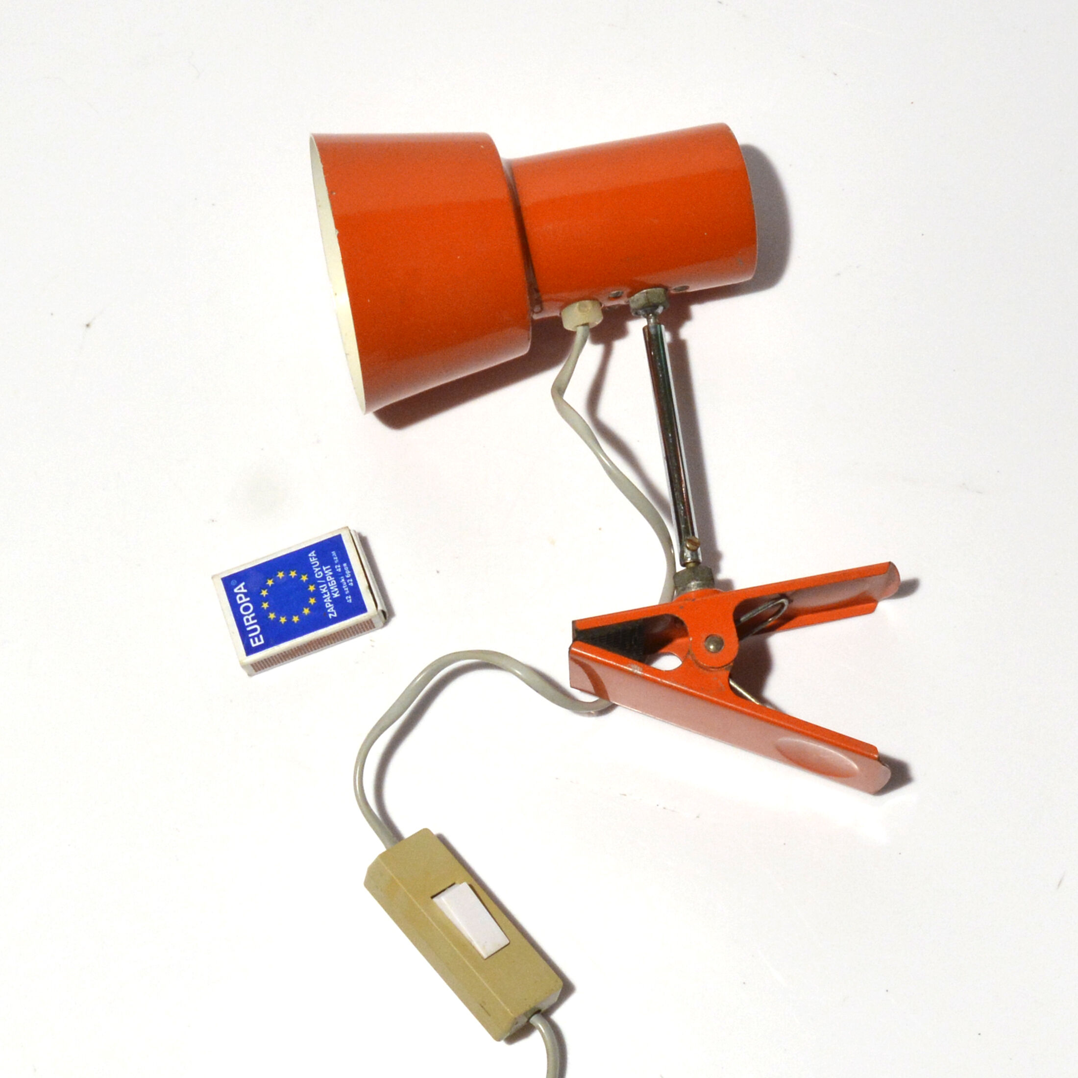 Lampe clip, conçue par J. Hurka, Napako, Tchécoslovaquie, années 1960