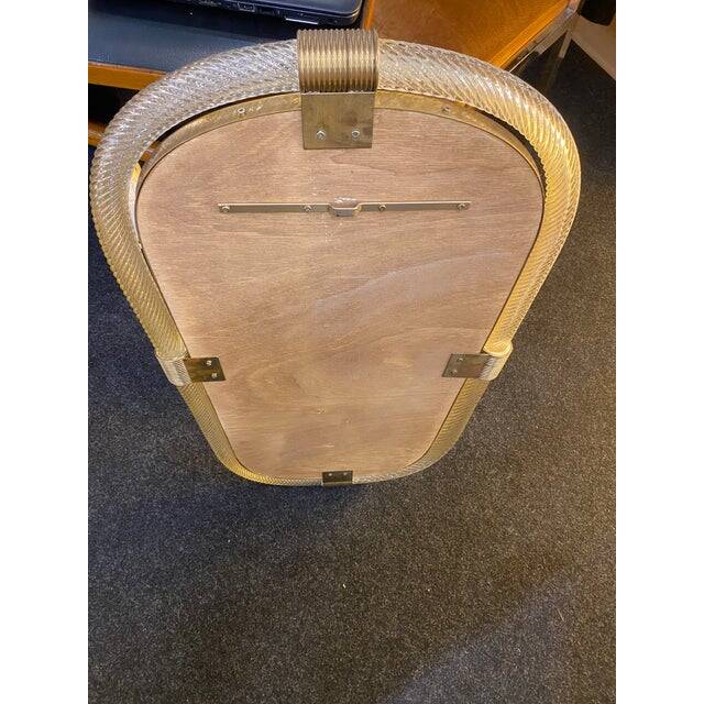 Venetian "Torgiglione" Murano Glass Wall Mirror in Barovier Style