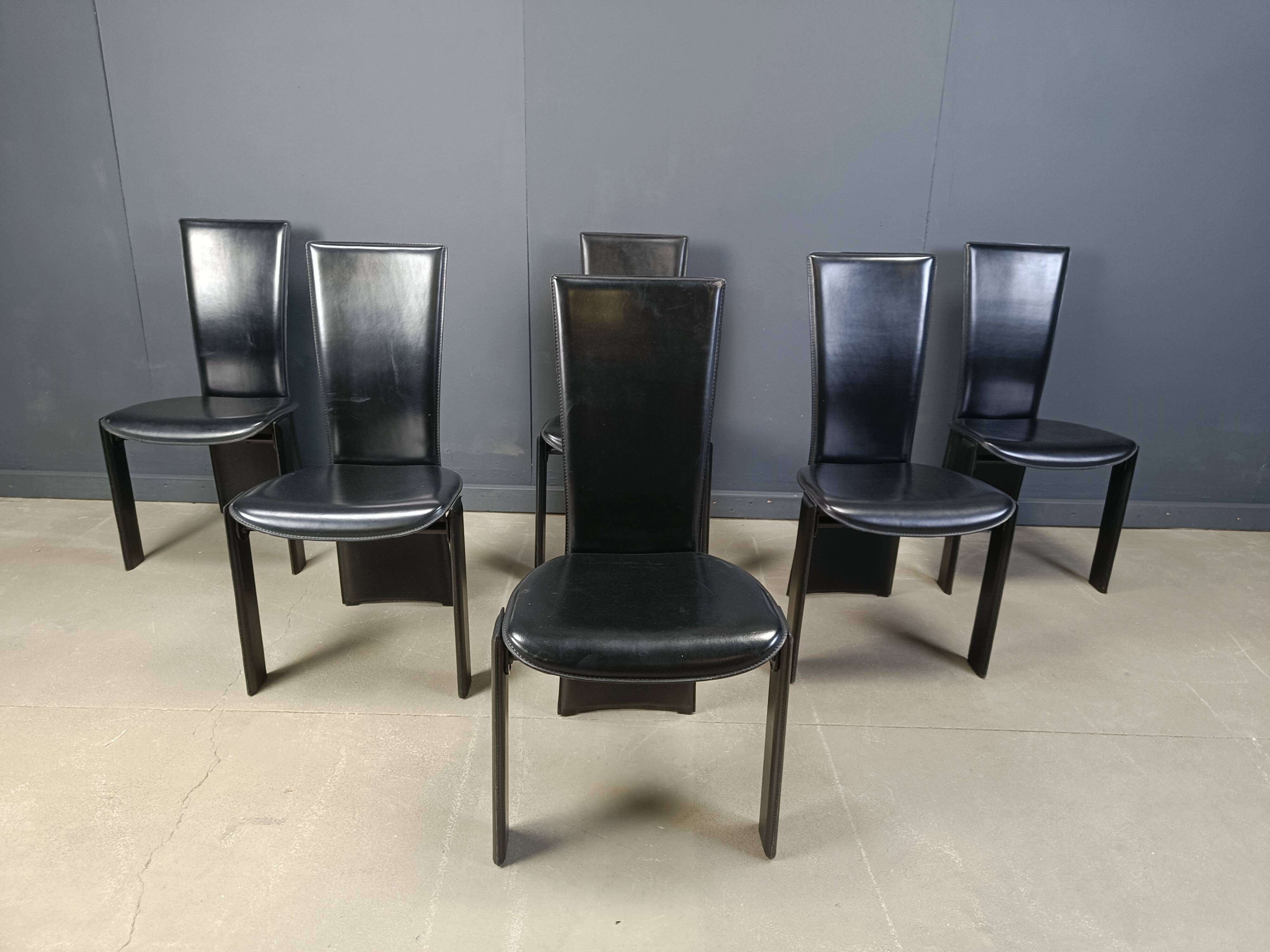 Vintage dining chairs by Pietro costantini, 1980s, set of 6