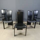 Vintage dining chairs by Pietro costantini, 1980s, set of 6