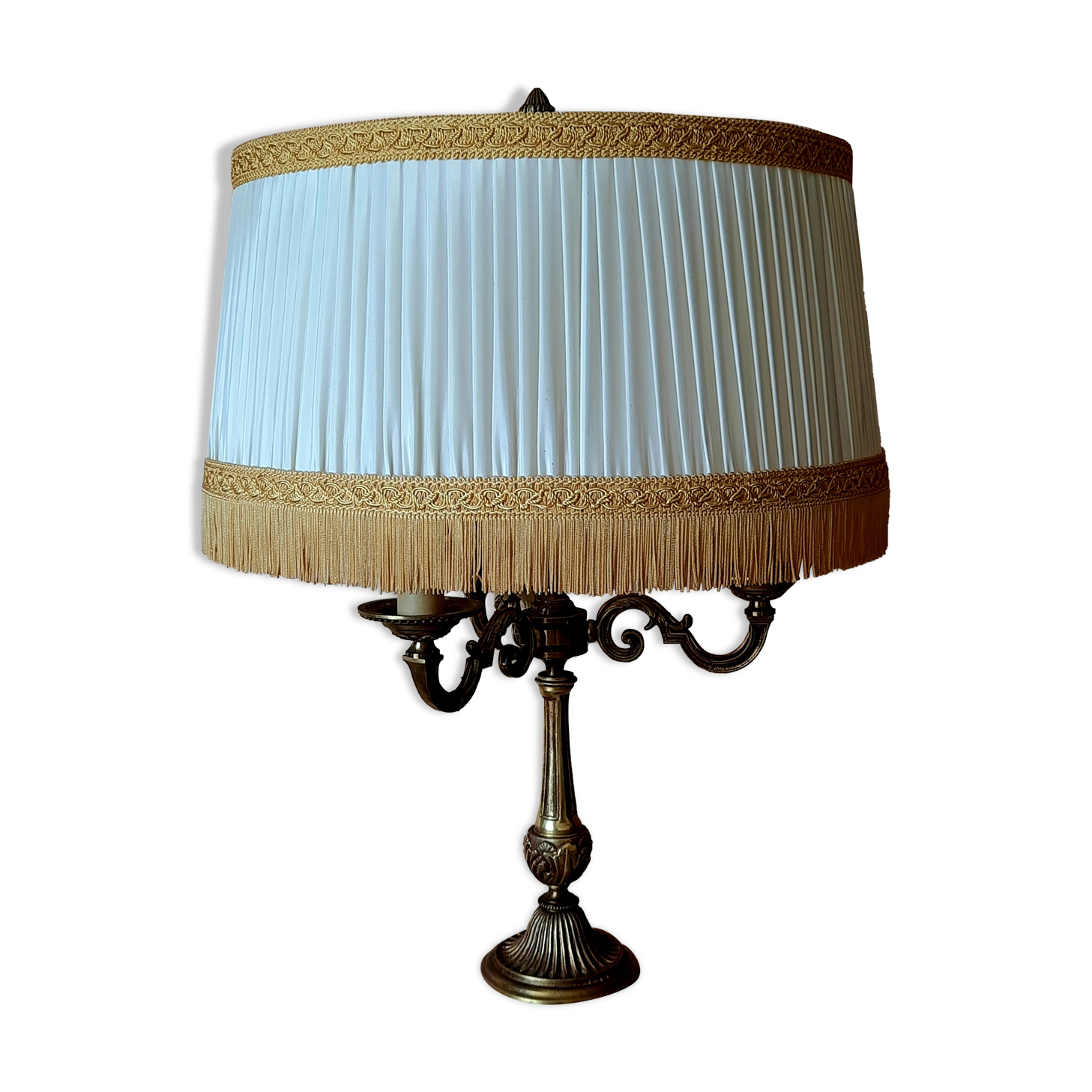 Solid bronze lamp Louis xv style 3 branches