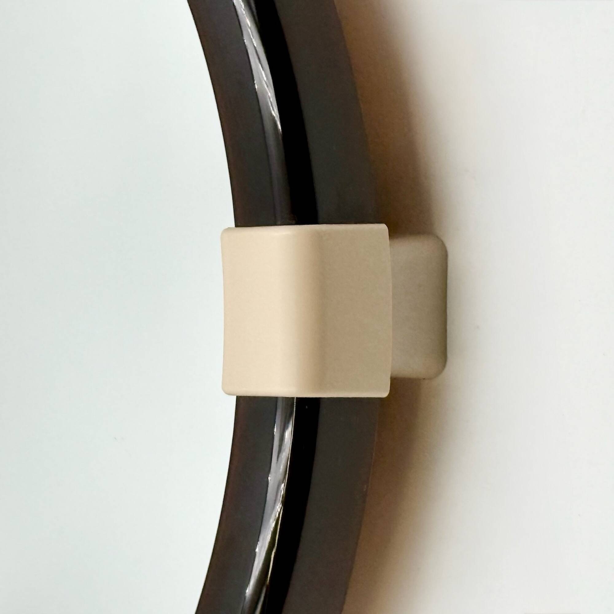 Miroir mural pivotant Space Age en plastique fumé, France années 70