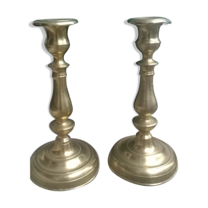 Paire de bougeoirs xix