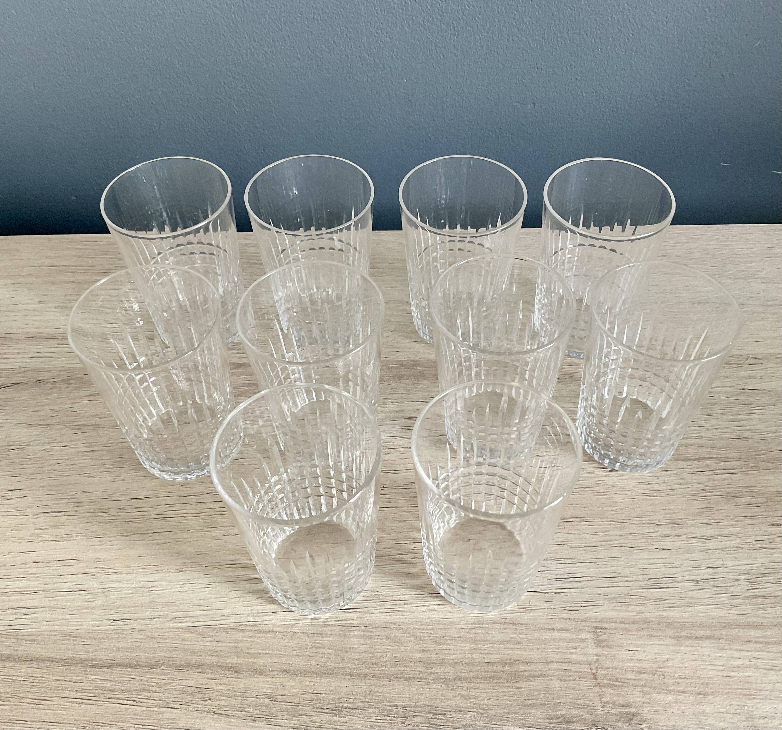 Set of 10 baccarat tumbler glasses nancy model