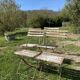 4 chaises de jardin pliantes en bois et métal