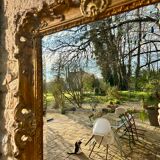 Large golden mirror