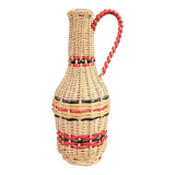Vintage wicker carafe bottle