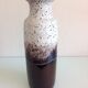 Vase tube brown and gray ceramic Fat Lava / vintage 60s-70s