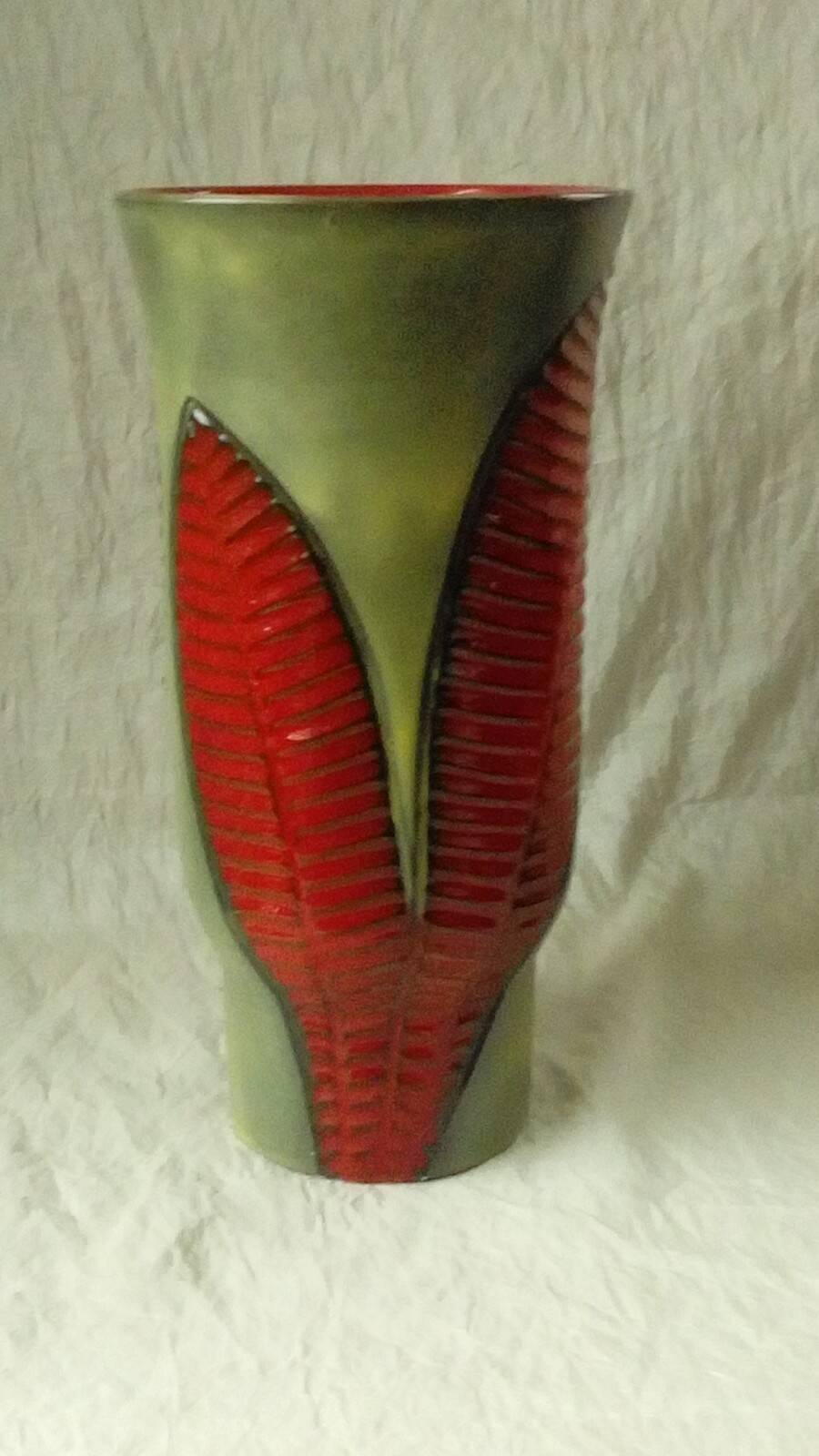 Fernand elchinger ceramic vase, fern model, 1950s