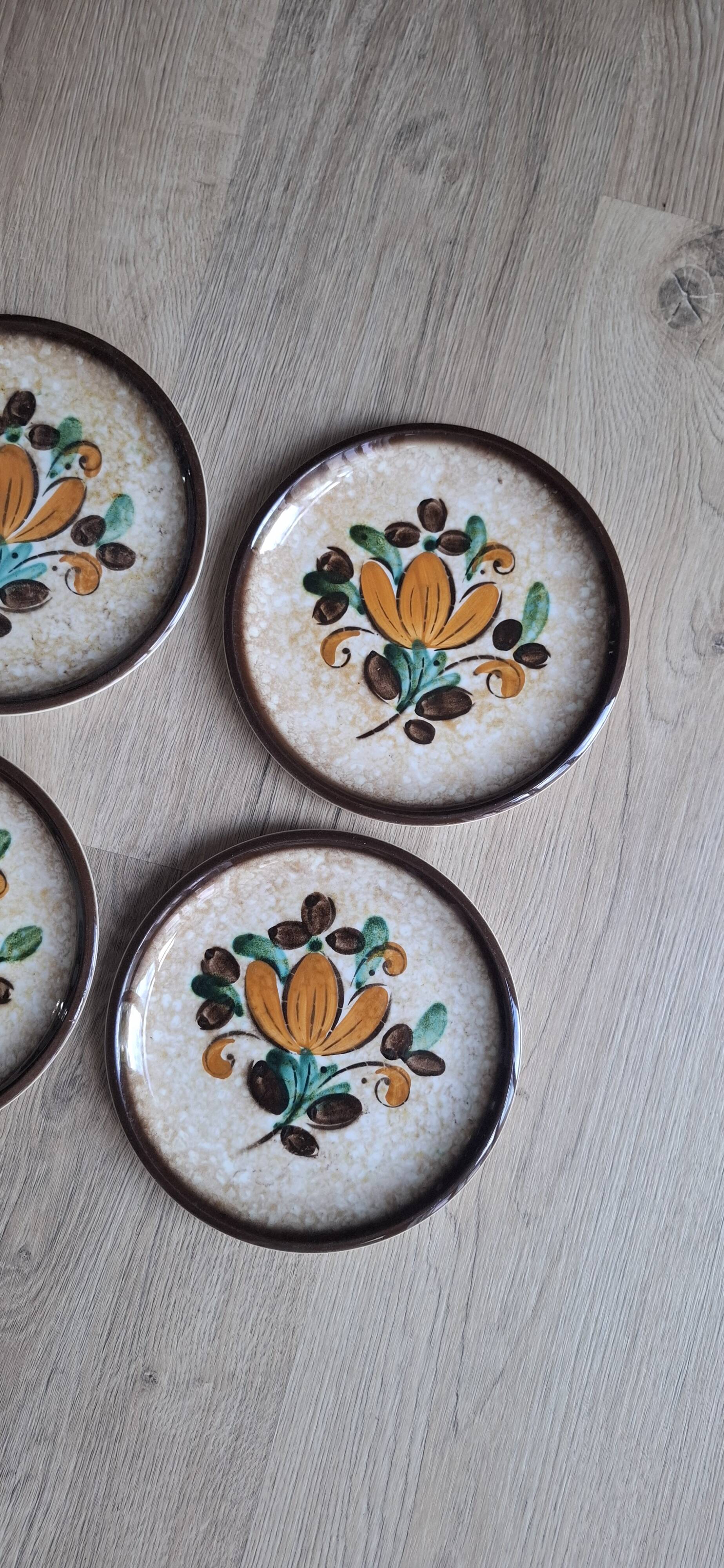 Set of 4 dessert plates Corfu Boch 1966