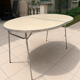 Folding oval table - height adjustable - metal and laminate - 60s/70s.
