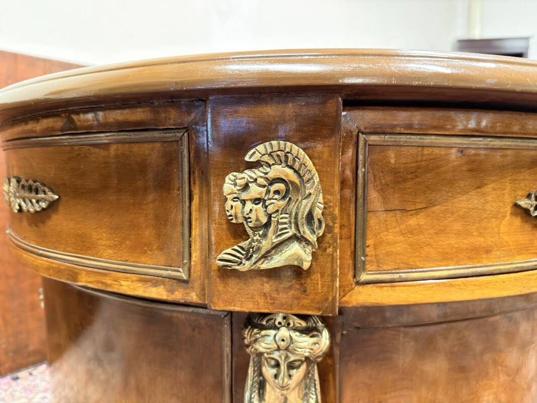 Antique French Louis XIV Oval Writing Desk