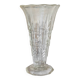 Vase en verre sculpté vintage