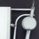 Vintage aluminum swivel mirror wall coat rack
