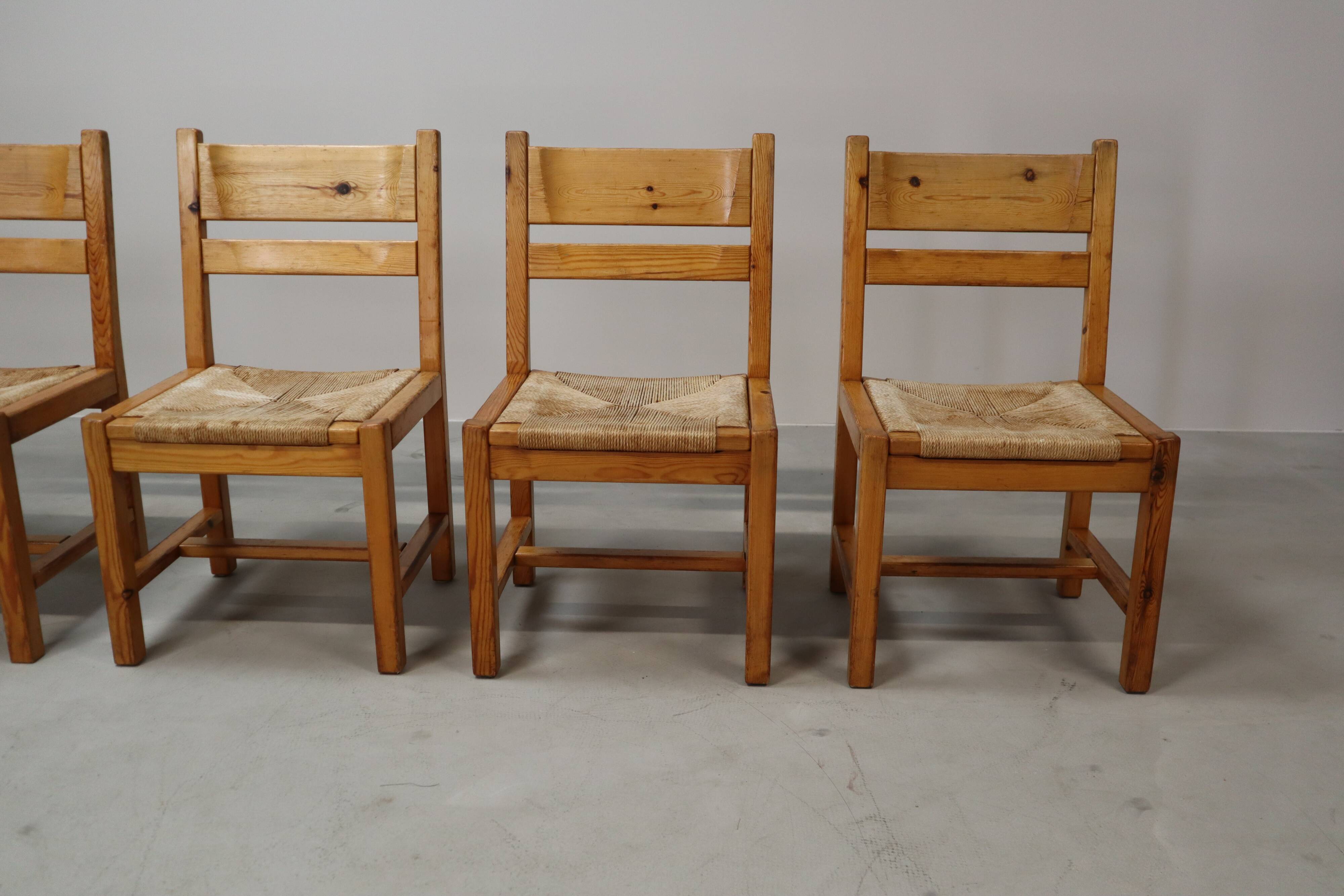 Set of 5 vintage chairs by Tage Poulsen for Gramrode Møbelfabrik, 1970's