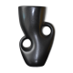 Vase noir céramique vintage forme libre