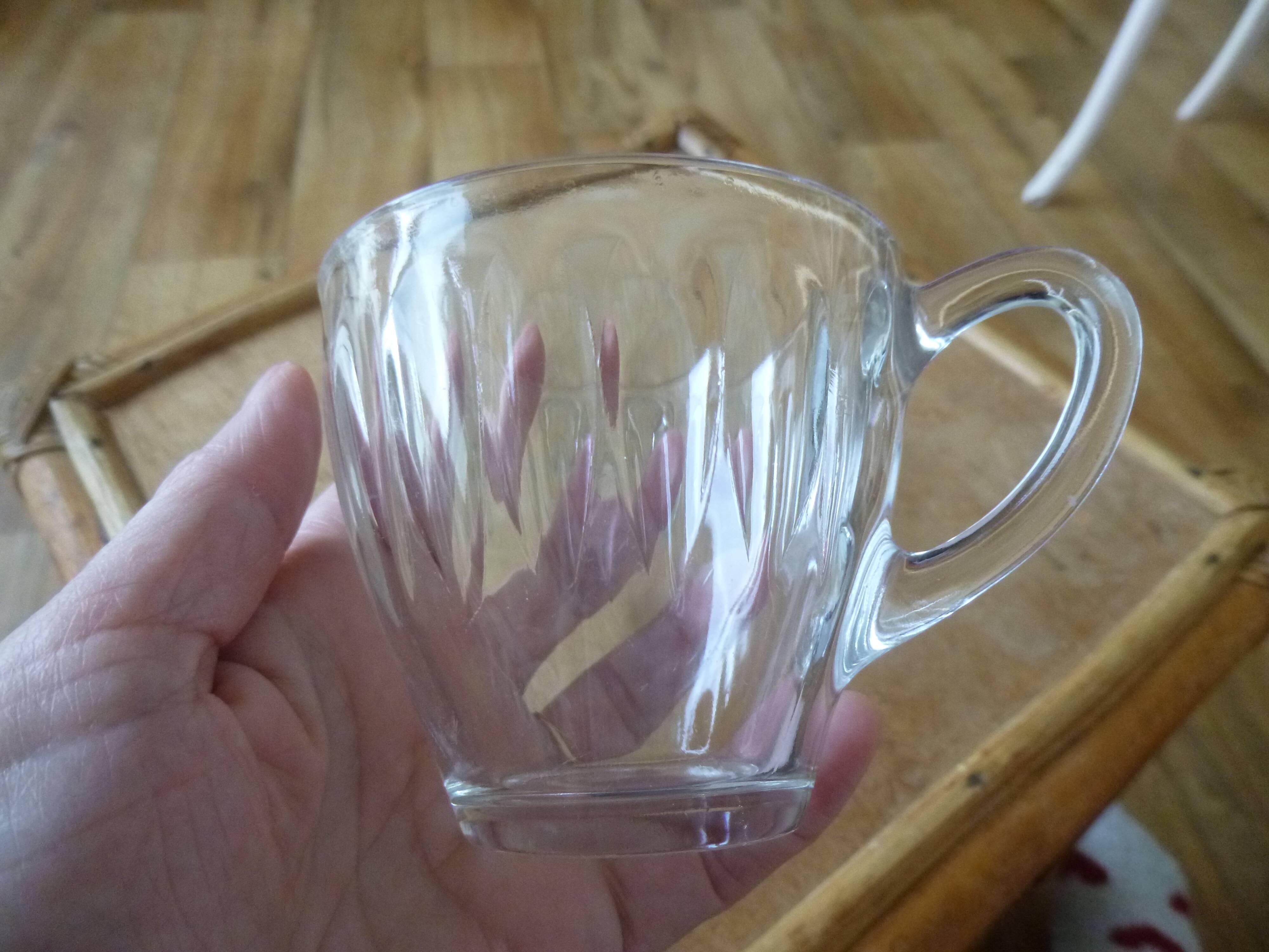 Vintage Duralex cups and saucers