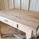 Vintage wooden desk, X-shaped legs