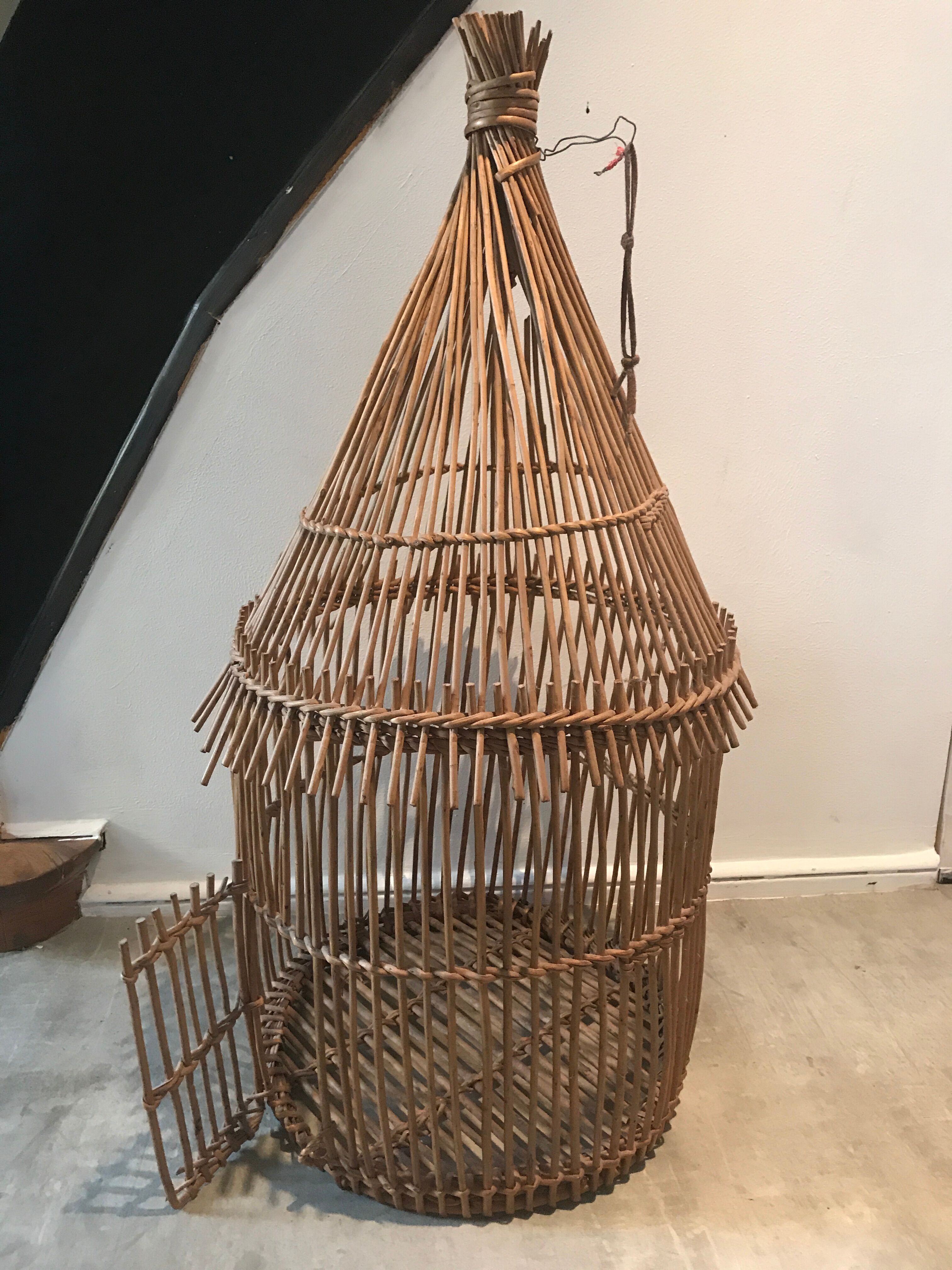 Rattan bird cage