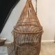 Cage à oiseaux en rotin