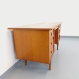 Vintage Scandinavian style executive desk in teak from the 60s