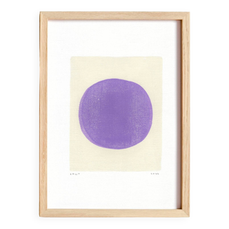 Abstract painting on paper - Neo - lilac - signed Eawy